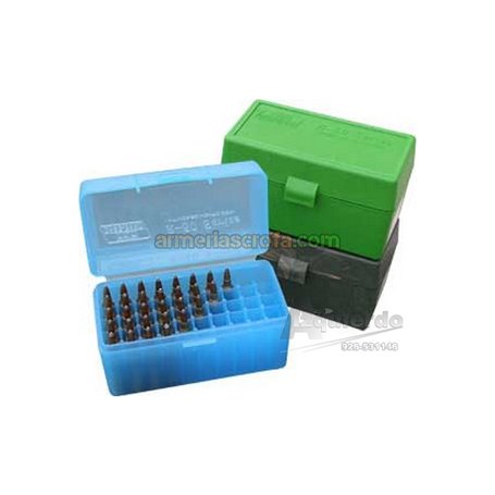 Caja MTM 50 cart. desde .22-250 a 8mm-06 c. azul MTM Case-Gard Armeria Scrofa